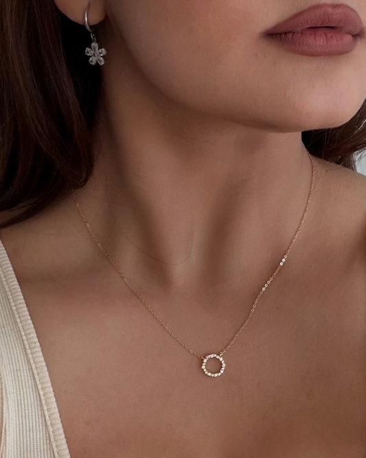 Sterling Silver Loop Pendant Necklace