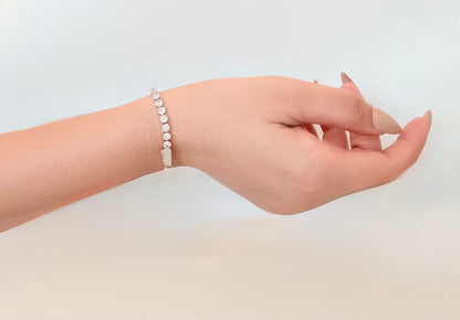 Diana Tennis Bracelet - 4mm | Silver