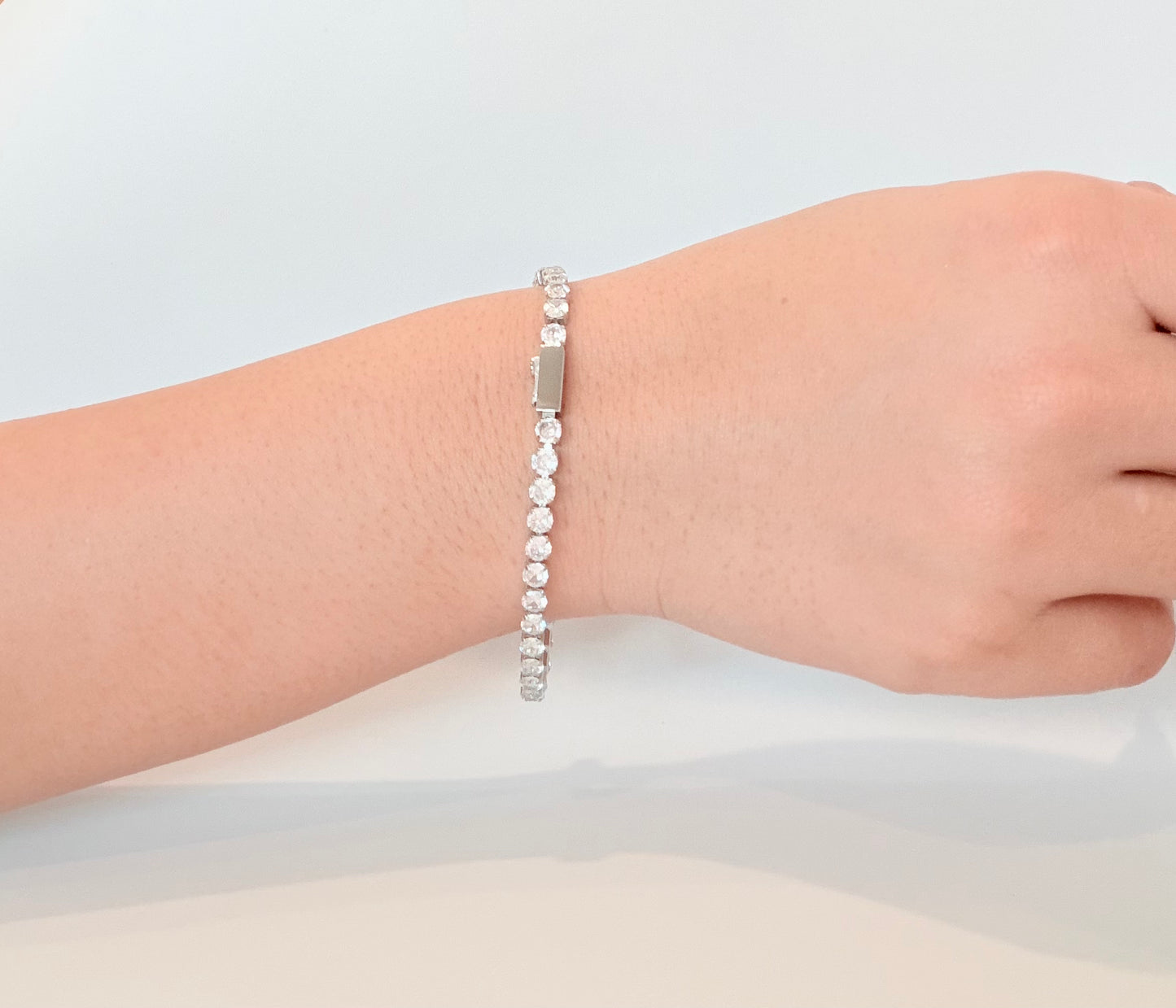 Diana Tennis Bracelet - 4mm | Silver