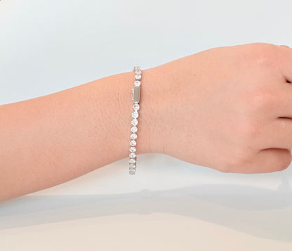 Diana Tennis Bracelet - 4mm | Silver