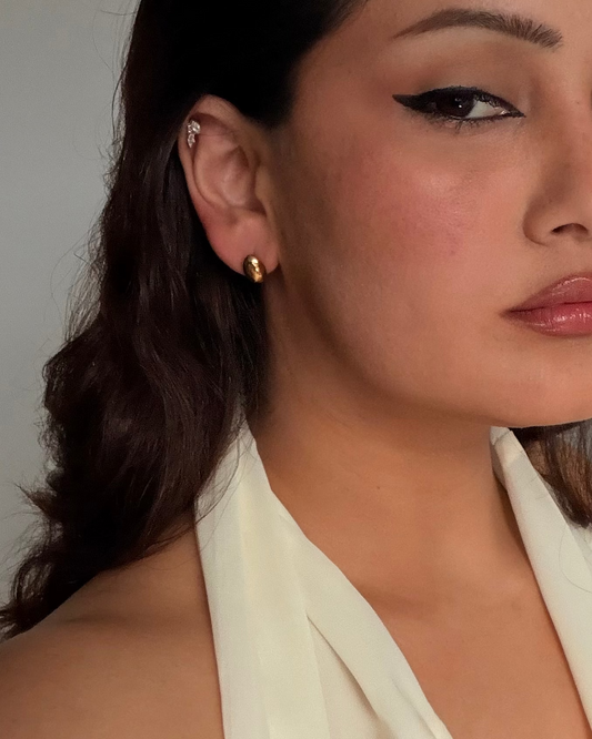 Pebble Stud Earrings - Gold