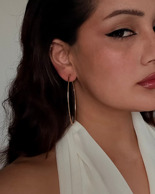 Bella Oval Gold Hoops