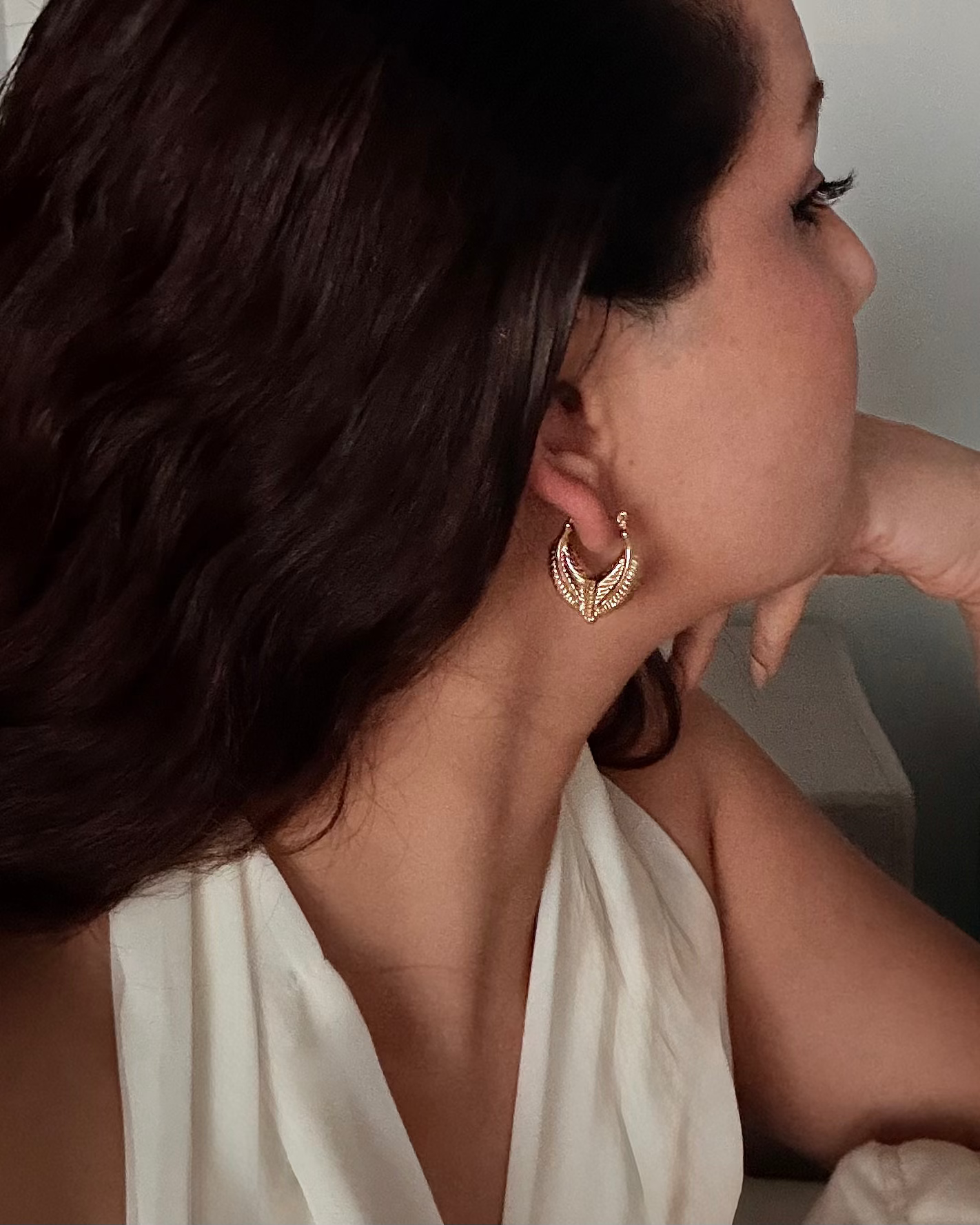 Palm Gold Chunky Hoops