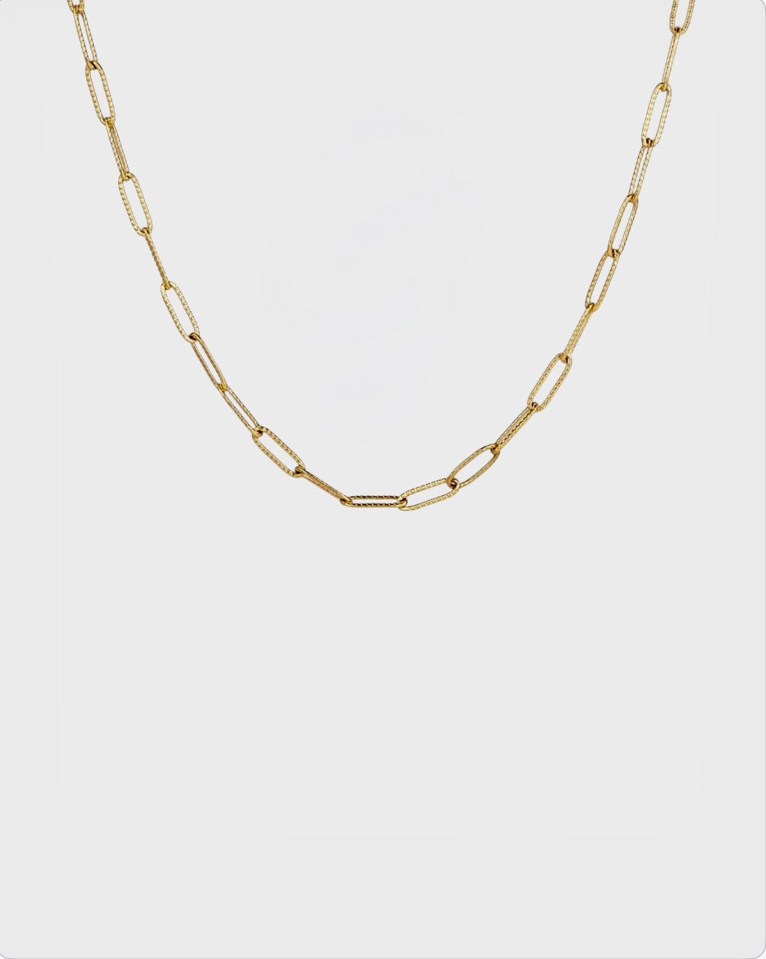 Gold Paperclip Chain Necklace