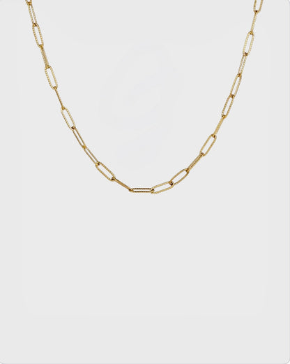 Gold Paperclip Chain Necklace