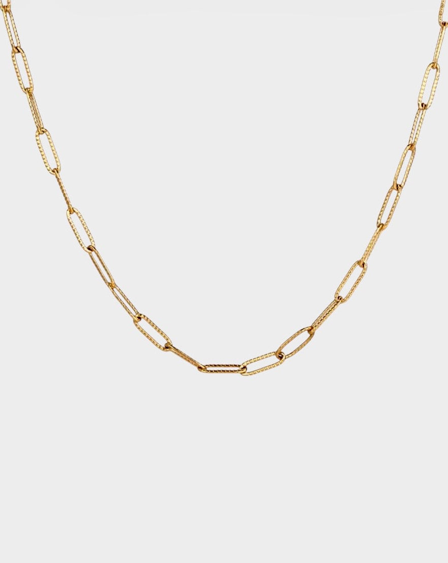 Gold Paperclip Chain Necklace