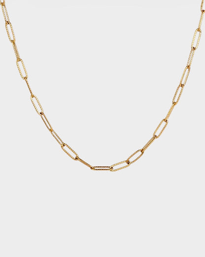 Gold Paperclip Chain Necklace