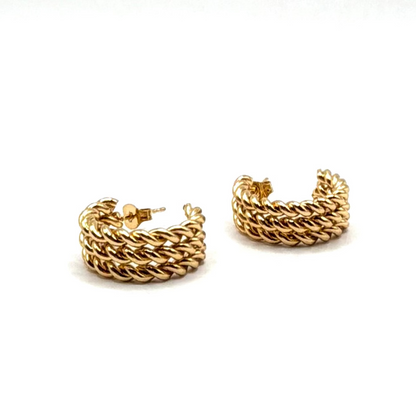 Twisted Gold Hoops