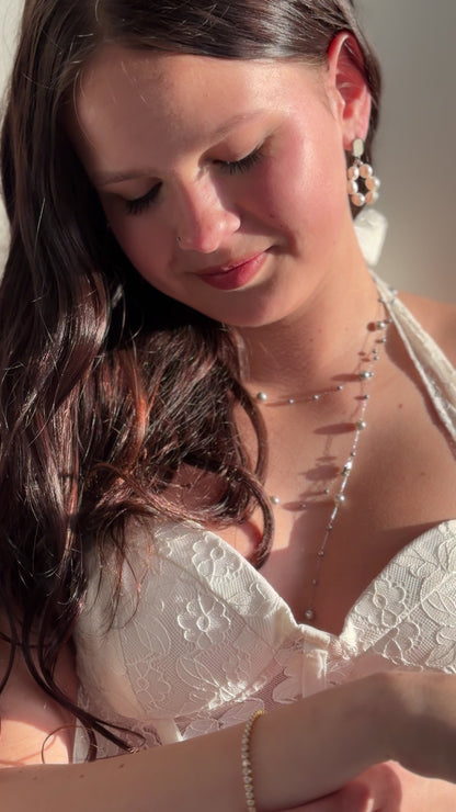 Luna Silver Beads Necklace
